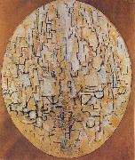 Piet Mondrian Oval Compositon oil on canvas